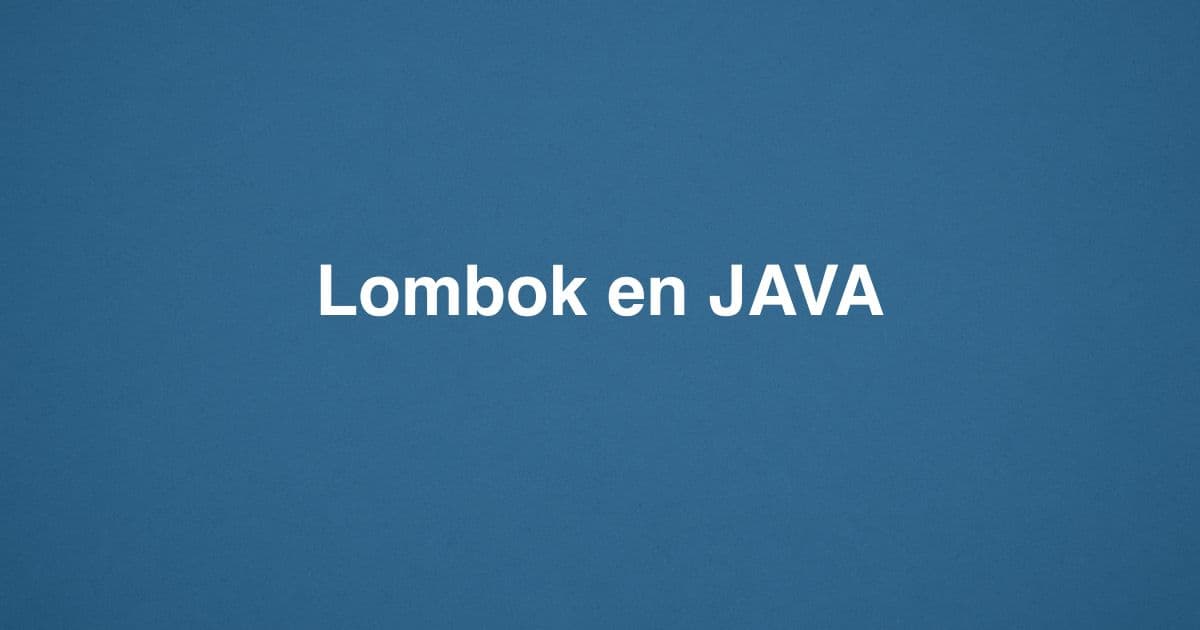 Lombok en JAVA